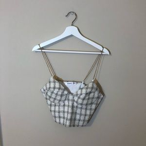 Missguided Tweed Crop Top